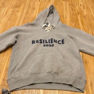 Gray Hoodie with 'Resilience 2020' Print